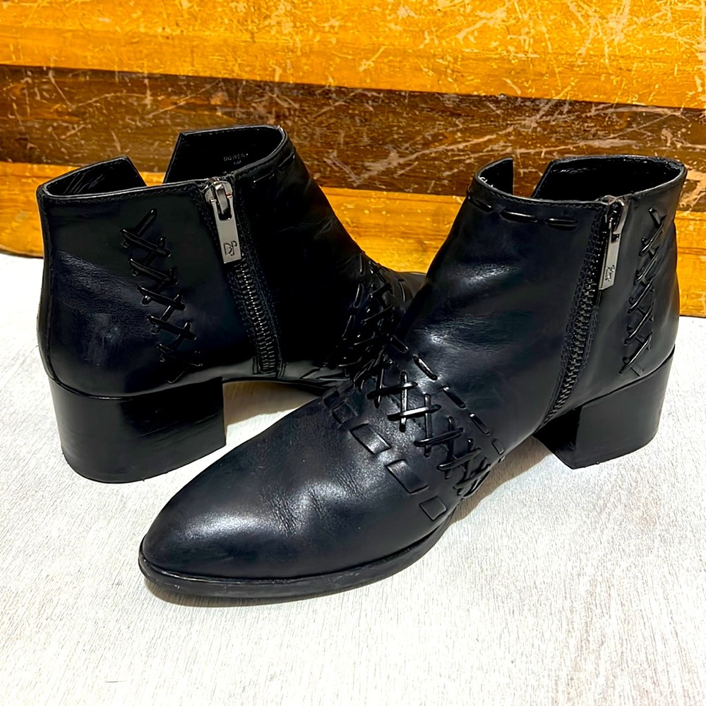 Donald J. Pliner Bowery black leather ankle boot